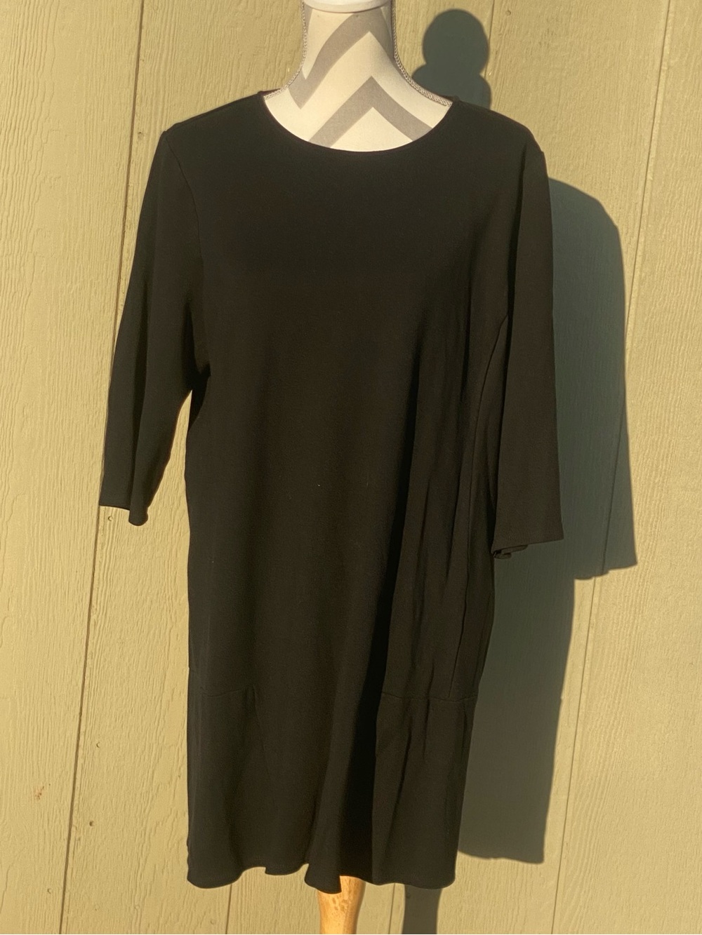 J. Jill Ponte Black XL Petite Mini Shift Dress